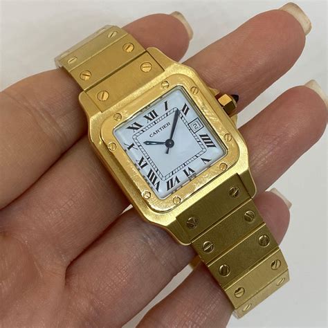 cartier santos galbee yellow gold|santos de cartier galbee.